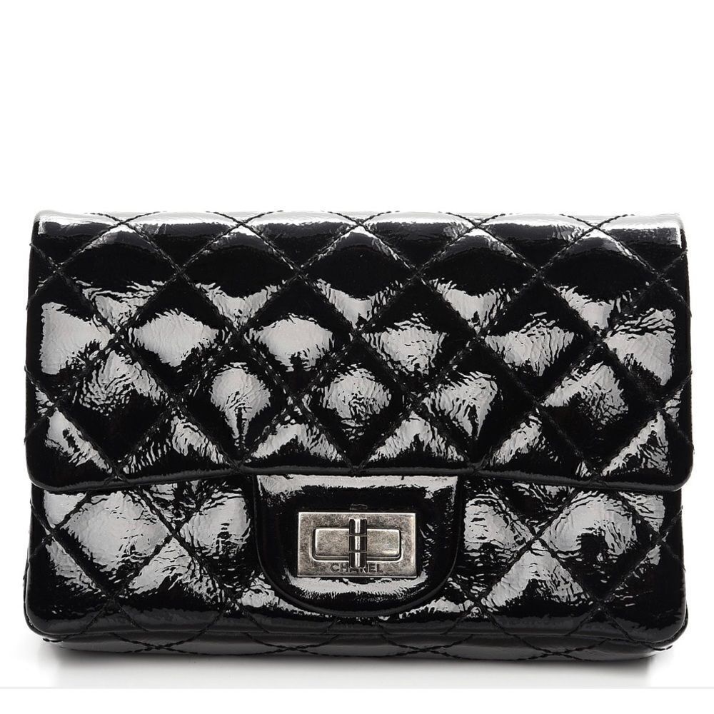 Chanel Reissue Patent Clutch‎ Double Flap